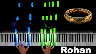 Lord of The Rings  Rohan  Rohirrim Piano Tutorial [upl. by Oglesby]