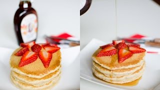 Pancakes vegan  senza latte senza uova con farina integrale RICETTA FACILE [upl. by Gaskin520]