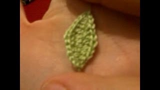 Foglia alluncinetto facilissima  Super easy crochet leaf tutorial [upl. by Malonis873]