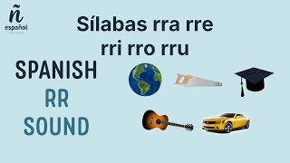 Spanish Pronunciation quotRRquot sound  Sílabas rra rre rri rro rru [upl. by Arreip418]