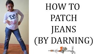 How to patch jeans by darning [upl. by Iras]