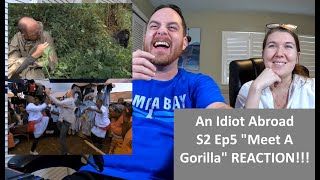 Americans React  AN IDIOT ABROAD  Meet A Gorilla Season 2 Episode 5  REACTION [upl. by Suoilenroc]