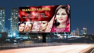 Beauty parlour banner design in photoshop tutorial [upl. by Froemming]