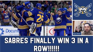 Ill Hang Up and Listen SABRES WIN 3 IN A ROW Presented by FatteyBeer LetsGoBuffalo [upl. by Aileduab917]