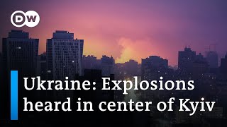 Fresh Russian rocket attacks on Kyiv  DW News [upl. by Aohsoj]