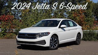 2024 VW Jetta S Manual  Features Review amp POV Test Drive [upl. by Aynos]