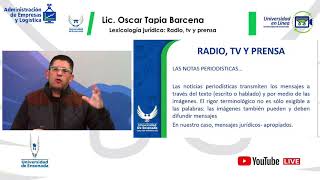 Lexicología jurídica Radio tv y prensa [upl. by Arraet457]