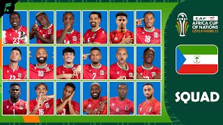 🟢⚪🔴 EQUATORIAL GUINEA 🇬🇶 SQUAD TEAMS  CAF Africa Cup Of Nations 2023  FAN Football  AFCON [upl. by Prudi]