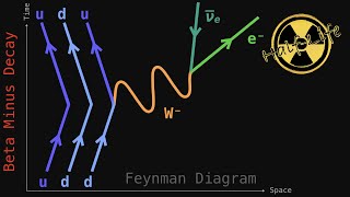 Feynman Diagrams Beta Decay Equations Halflife video 03 [upl. by Ketty968]