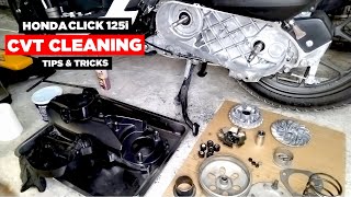 Honda Click 125i  CVT Cleaning Tips amp Tricks [upl. by Ednutey]