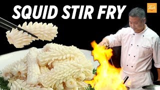 How To Cook Perfect Stir Fry Squid l 油爆魷魚卷 [upl. by Ylra100]