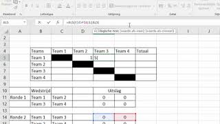 Toernooischema in Excel stap 4 [upl. by Hbaruas632]