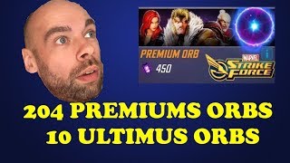 Opening  204 Premium Orbs 10 Ultimus Orbs  Marvel Strike Force FR [upl. by Ihtak]