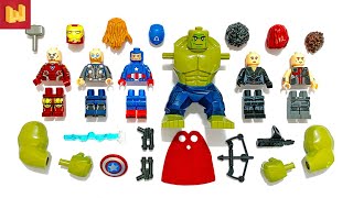 LEGO The Avengers Set  Iron Man  Thor  Captain America Hulk  Black Widow  Hawkeye [upl. by Judd606]