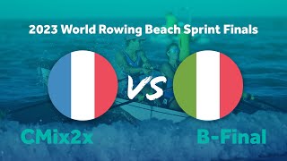 2023 World Rowing Beach Sprint Finals  Coastal Mixed Double Sculls  BFinal  ITA vs FRA [upl. by Nitniuq]