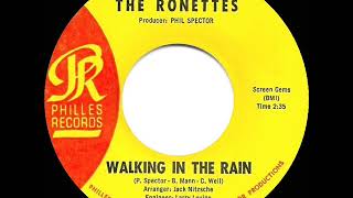 1964 HITS ARCHIVE Walking In The Rain  Ronettes [upl. by Lianne816]