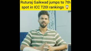 Ruturaj Gaikwad jumps to 7th spot in ICC T20I rankingsyoutubeshorts shorts ruturajgaikwadcricket [upl. by Ariahs]