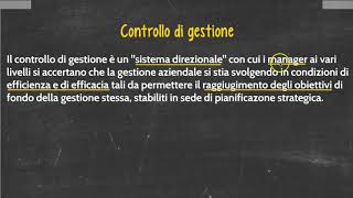 PIANIFICAZIONE E CONTROLLO  contenuti e logiche 1 [upl. by Fay]