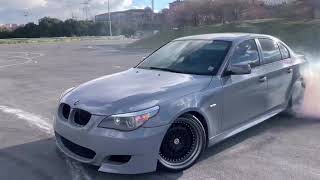 Bmw E60 530D  M Power İllegal Burnout Diesel Power [upl. by Regen]