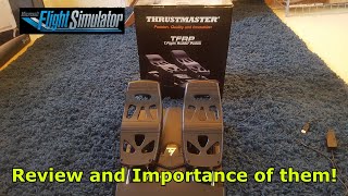 Thrustmaster TFlight Rudder Pedals review amp why they are important to your Flight Sim Setup [upl. by Oira]