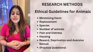 Ethics for Animals in Research MethodsPsychology ib cbse aslevel nios icse upsc youtube [upl. by Eiramanel]