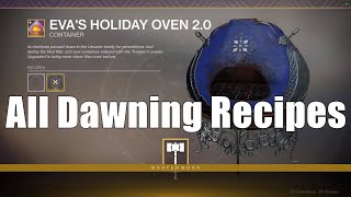 How to Oven 20  All Cookie Recipes  Riven Location  Destiny 2 Dawning Event 2019 [upl. by Petromilli651]