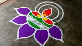 Diwali simple rangoli designsdiwali 2024 beautiful rangolidiwali deepam mugguluAmazingrangoli [upl. by Suoirred572]