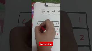 Maths  Table  7 ka table  Yt shorts  viral song [upl. by Wesa166]