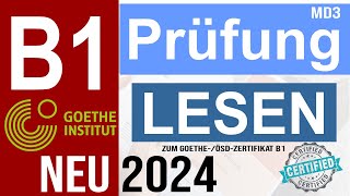 Prüfung Lesen B1  Zum GoetheÖSDZertifikat B1  Reading Exam Tips  Goethe B1 Exam Lesen 2024 [upl. by Echikson]