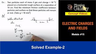 Class 12 Physics  Electrostatics  15 Solved Example2 on Electrostatics  For JEE amp NEET [upl. by Fineman]