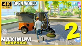 Sunday City Sim Life Open World  Ultra Settings 4K Gameplay Walkthrough Part2 Androidios [upl. by Eisteb]