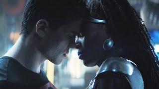 Titans 3x12  Kiss Scene — Conner and Blackfire Joshua Orpin and Damaris Lewis [upl. by Herbert855]