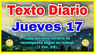 Texto diario jueves 17 de agosto 2023 ✅ texto diario 🔴 TEXTO DIARIO de Hoy [upl. by Cyn]