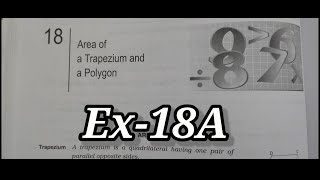 Area Of Trapezium And A Polygon Exercise 18A CBSE class 8 in hindi rs aggarwal  Rajmith Study [upl. by Raynata85]