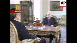 YUGOSLAVIA BELGRADE SLOBODAN MILOSEVIC INTERVIEW [upl. by Walling687]