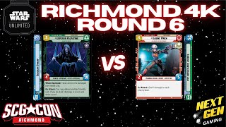 Star Wars Unlimited 4k  Round 6  Palpatine Blue vs Sabine Green  SCG CON Richmond [upl. by Neetsirk]