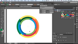 Adobe Illustrator Concentric Circles Using the Pathfinder Tool unedited inclass demo [upl. by Canale]