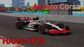 2023 HAAS VF23 Gameplay in Assetto Corsa quotDownload Linkquot [upl. by Mehalek272]