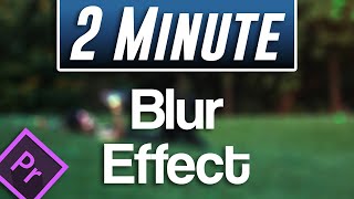 Easy Blur Effect Tutorial  Premiere Pro 2021 [upl. by Darken]