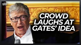 Crowd Laughs When Bill Gates Explains Bizarre Plan to Fight Climate Change [upl. by Aurelia690]