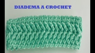 Diadema a crochet  paso a paso facil y rapido [upl. by Ahsiemak446]