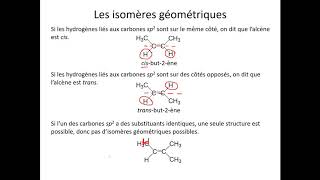 Organique  Chapitre 3  Capsule 4  Géométrie des alcènes [upl. by Rodgers]