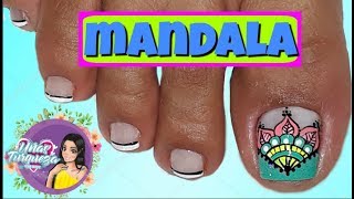 Decoracion Uñas de los Pies MandalaUñas MandalaDiseño Mandala [upl. by Pearse30]