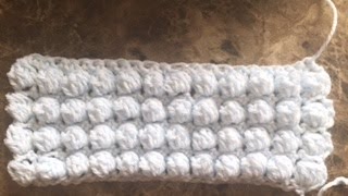 how to crochet the bobble stitch step by step instructions [upl. by Ecinert]