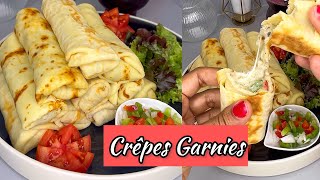 CRÊPES FARCIES AU FROMAGE ET VIANDE HACHÉE II CRÊPES À LA VIANDE HACHÉE [upl. by Pellet]