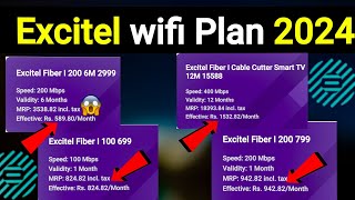 Excitel wifi Plan 2024  Excitel Broadband plan review  Excitel wifi fiber plan  excitel plan [upl. by Wardieu218]