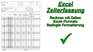 ZeiterfassungStundenzettelArbeitsnachweis in Excel  FREE DOWNLOAD [upl. by Yaker118]