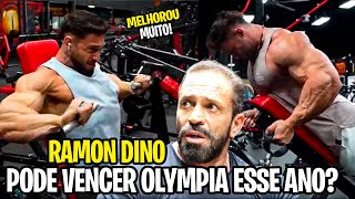 REAGINDO AO FÍSICO E TREINO DO RAMON DINO RUMO AO OLYMPIA [upl. by Yarahs]