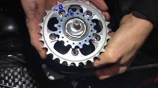 Changing a Rohloff sprocket in a Quattrovelo [upl. by Idnas653]