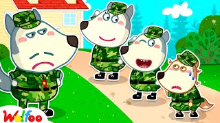 Wolfoo Family Become Soldiers for 24 Hours  Kids Stories About Family 🤩 WolfooCanadaKidsCartoon [upl. by Hanni701]